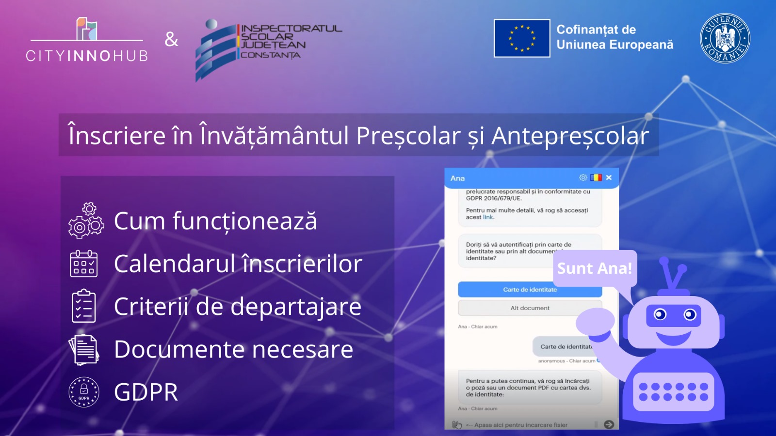 Înscriere în Învățământul Preșcolar și Antepreșcolar
